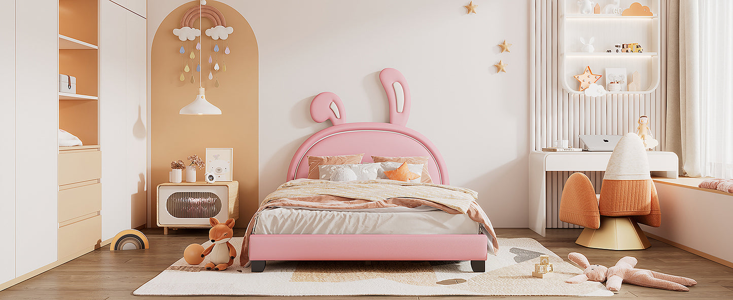 Pink Rabbit Full Size Platform Bed