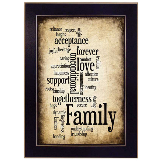 Black Framed "Family I" Printed Wall Art