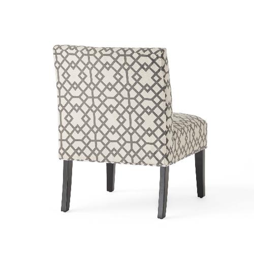 Geo Print Armless Accent Chair