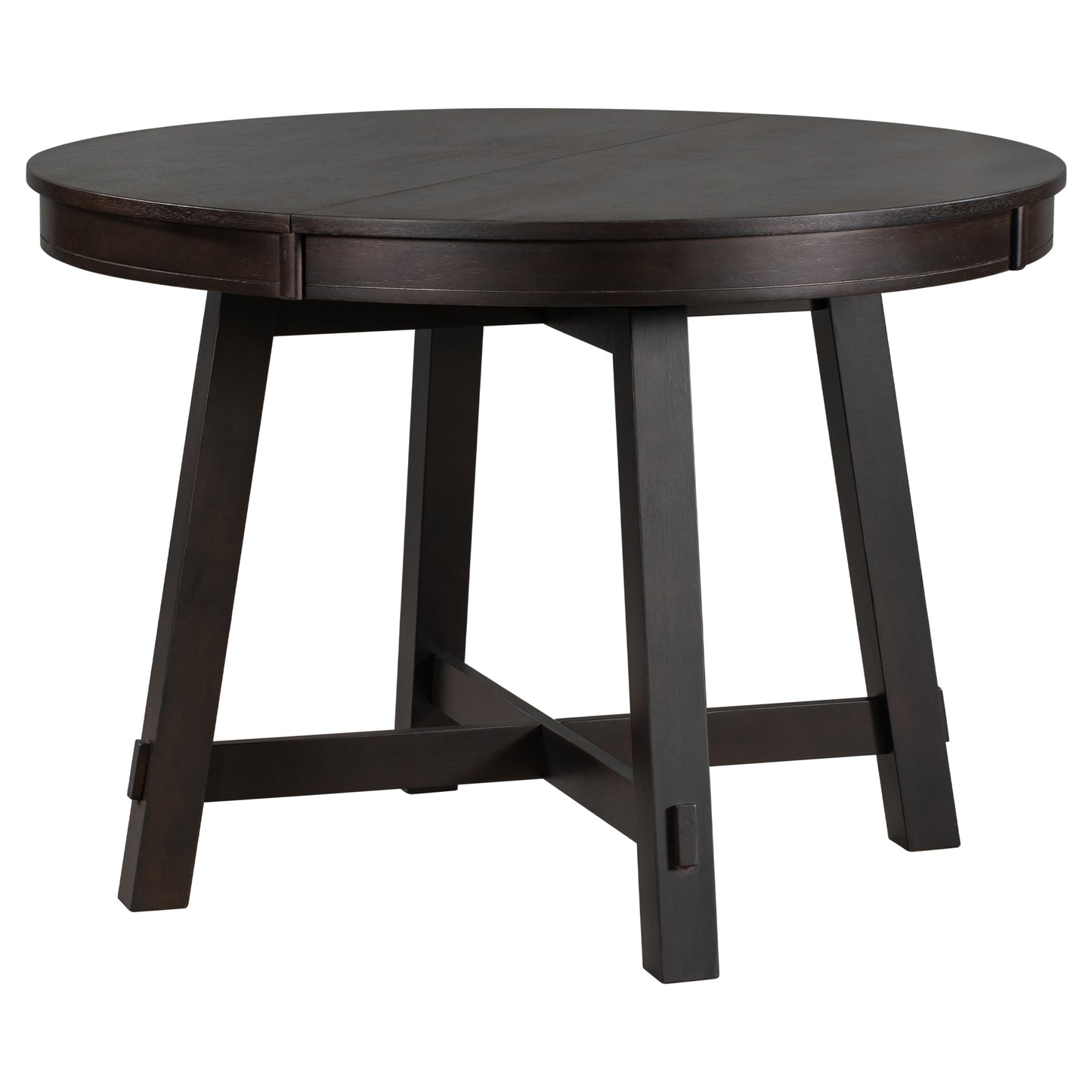 Espresso Round Extendable Dining Table