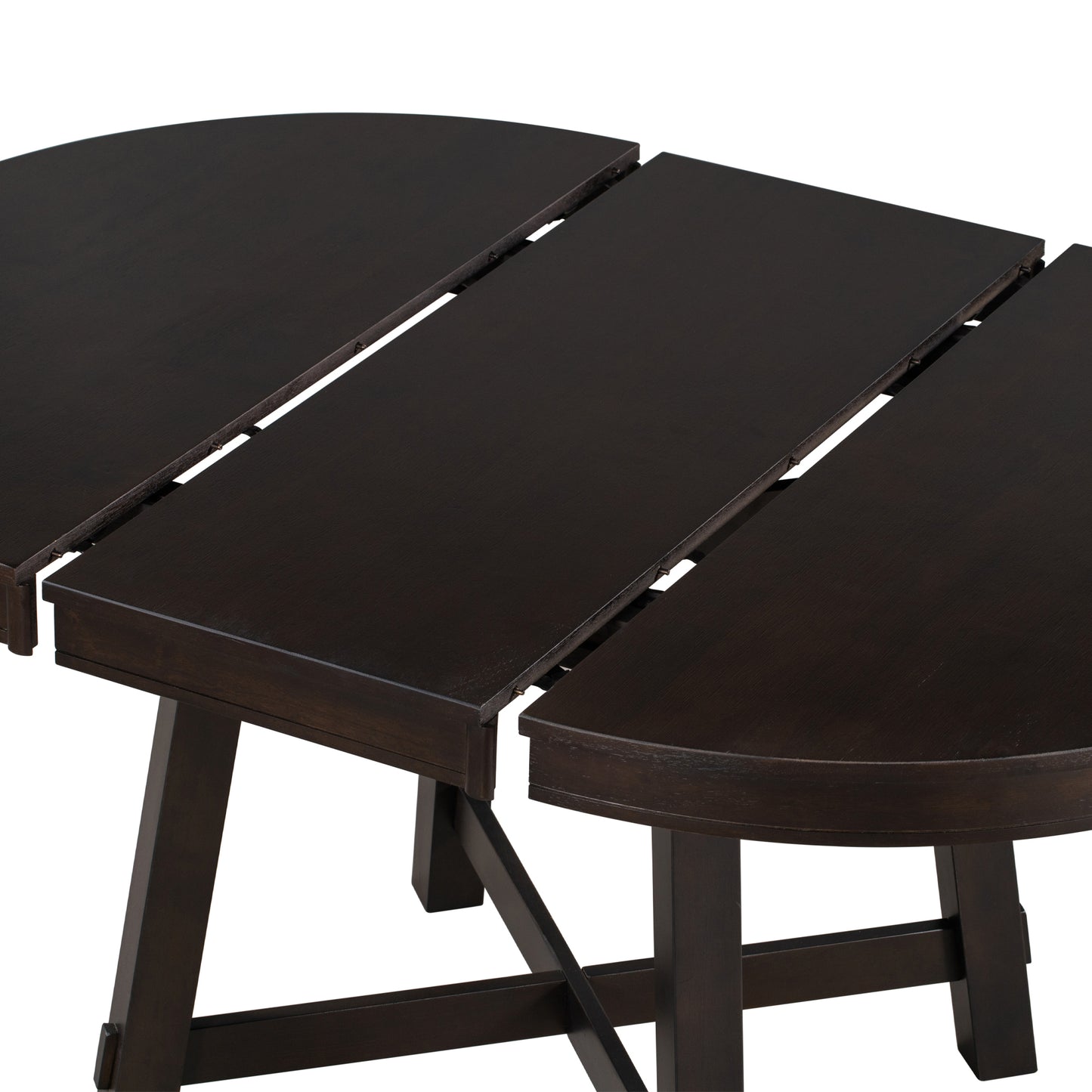 Espresso Round Extendable Dining Table