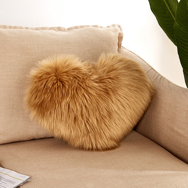 Furry Heart Pillow