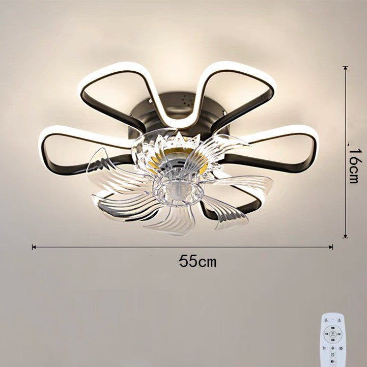 Intelligent Flower Voice Controlled Ceiling Fan Light