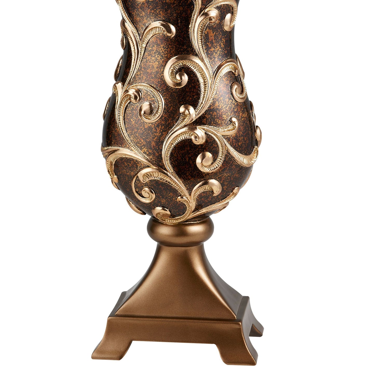 "Odysseus" Baroque Style w/ Gold Floral Filigree Vase