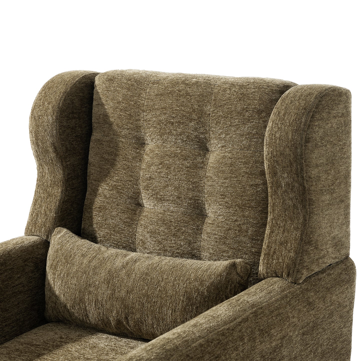 Olive Tufted Chenille Arm Chair