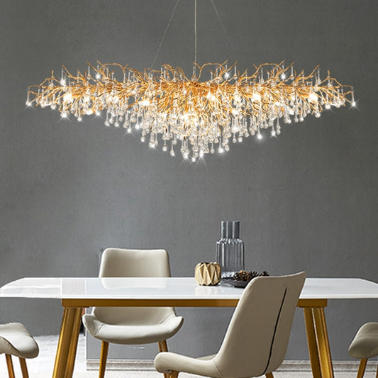 Luxurious French Gold and Crystal Chandelier