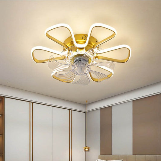 Intelligent Flower Tmall Genie Voice Control Ceiling Fan Light