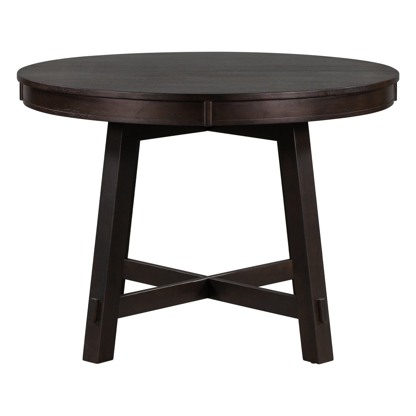 Espresso Round Extendable Dining Table