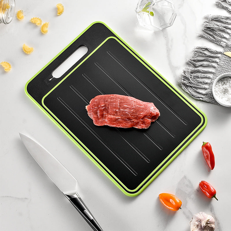 Double-Sided Cutting Board with Defrosting Function and Knife Sharpener