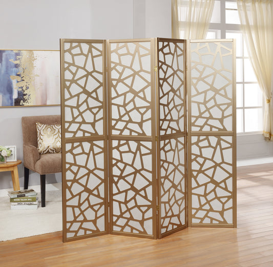 Abstract Gold Room Divider