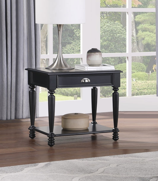 Classic Black End Table