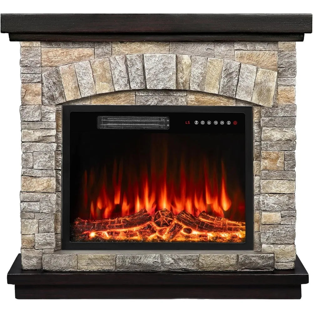 Electric Brick Fireplace