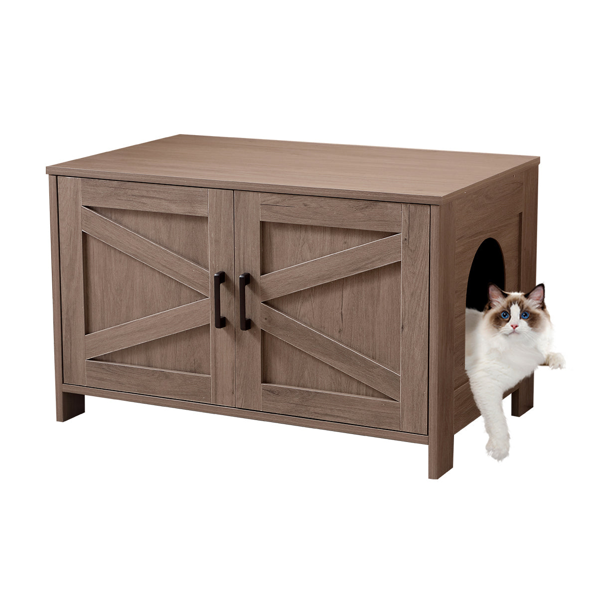 Enclosed Barn Style Cat Litter Box