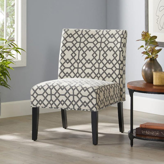 Geo Print Armless Accent Chair