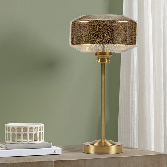 Gold Orb 17" Mercury Glass Table Lamp