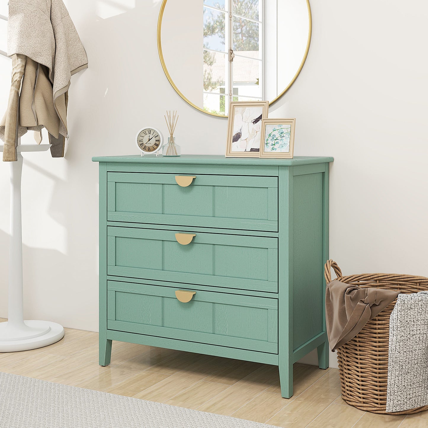 Green 3 Drawer Dresser