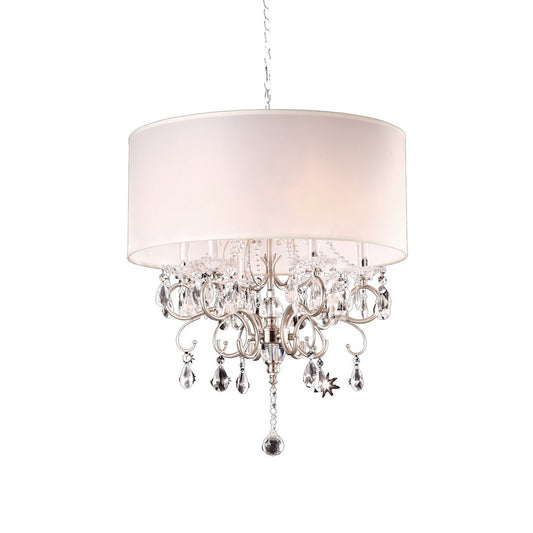 Pink Shaded Crystal Chandelier