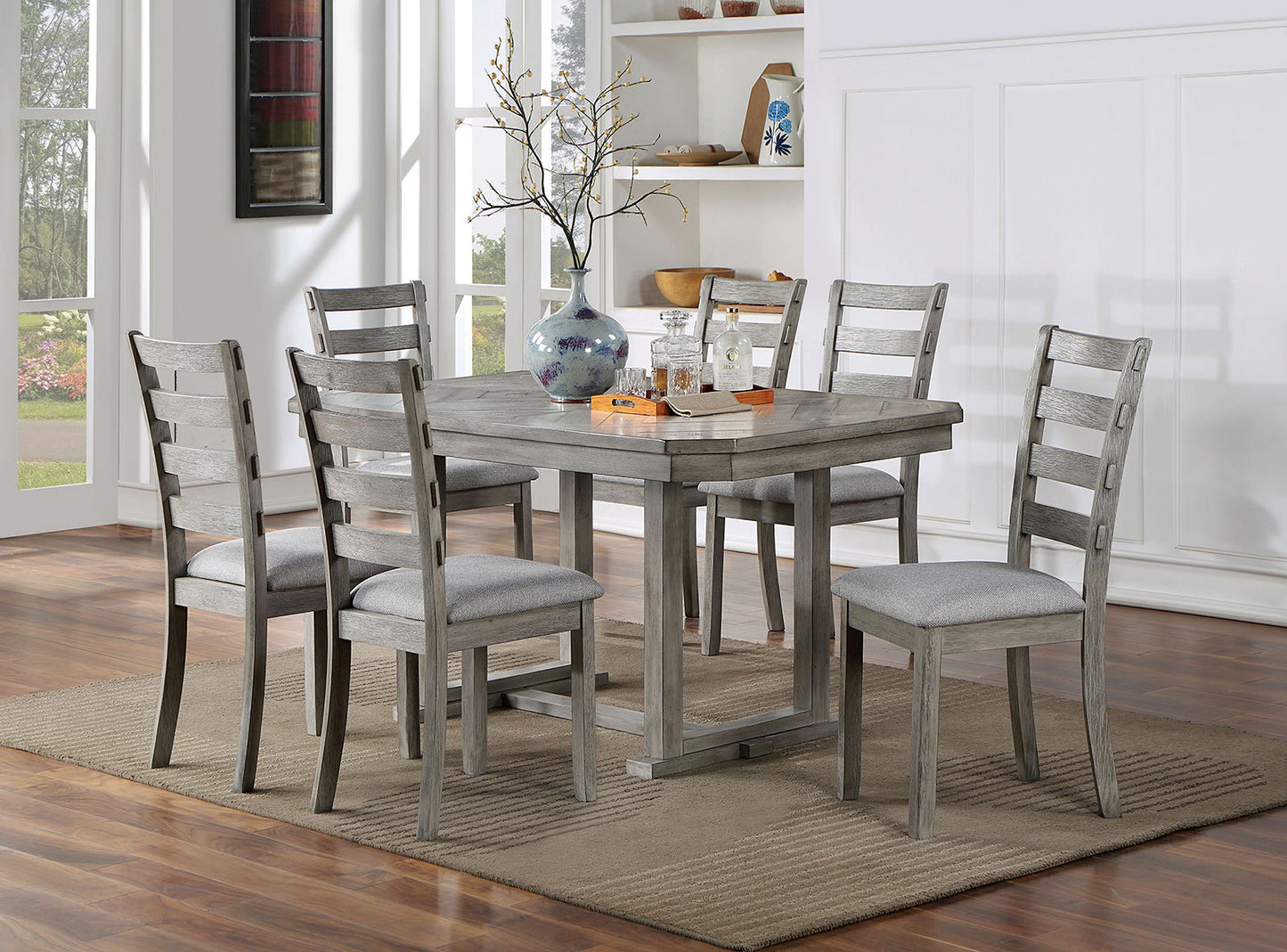 Rustic Grey 7pc.Dining Set