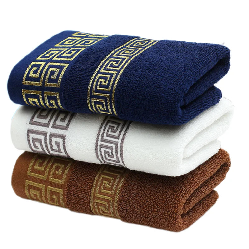 Geometric Embroidered Towel Set