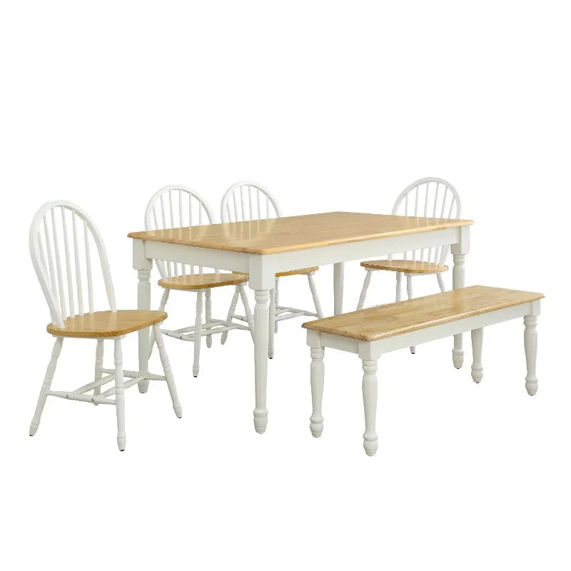 Signature Design Cottage Dining Table, Seats up to 6, Brown & Antique White