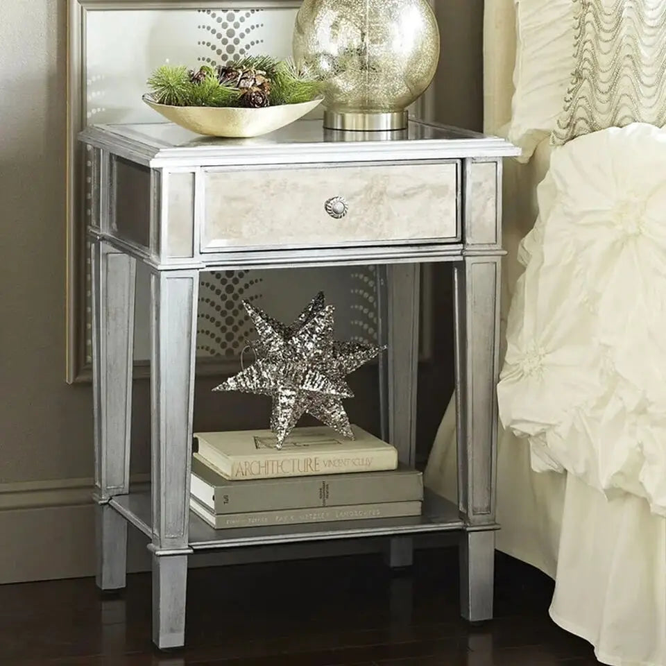 Silver Mirrored Accent Tables