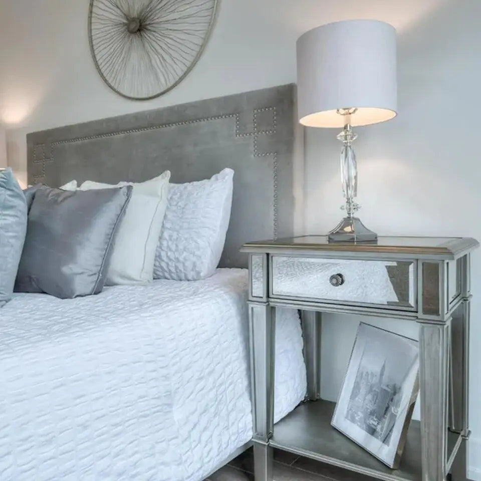 Silver Mirrored Accent Tables