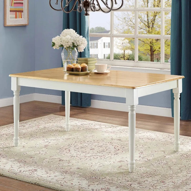 White Better Homes and Gardens Farmhouse Dining Table