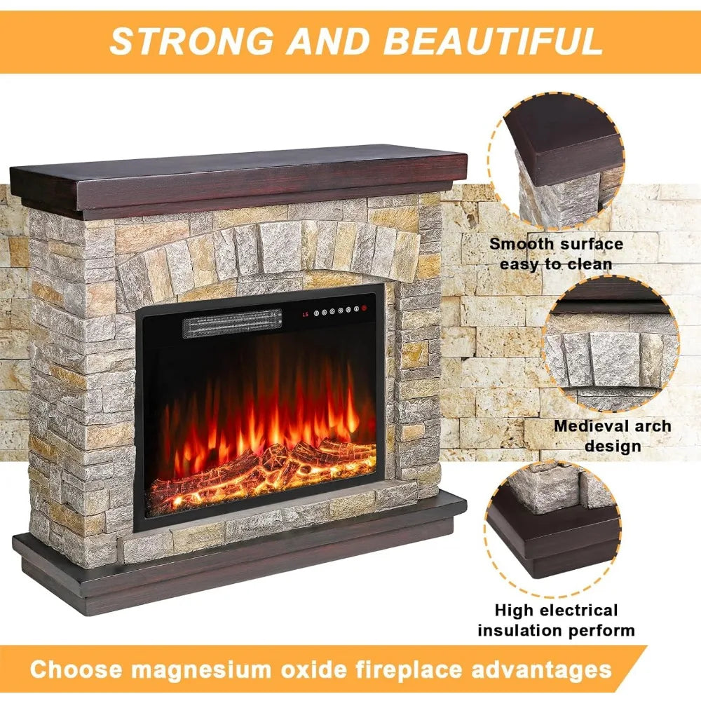 Electric Brick Fireplace