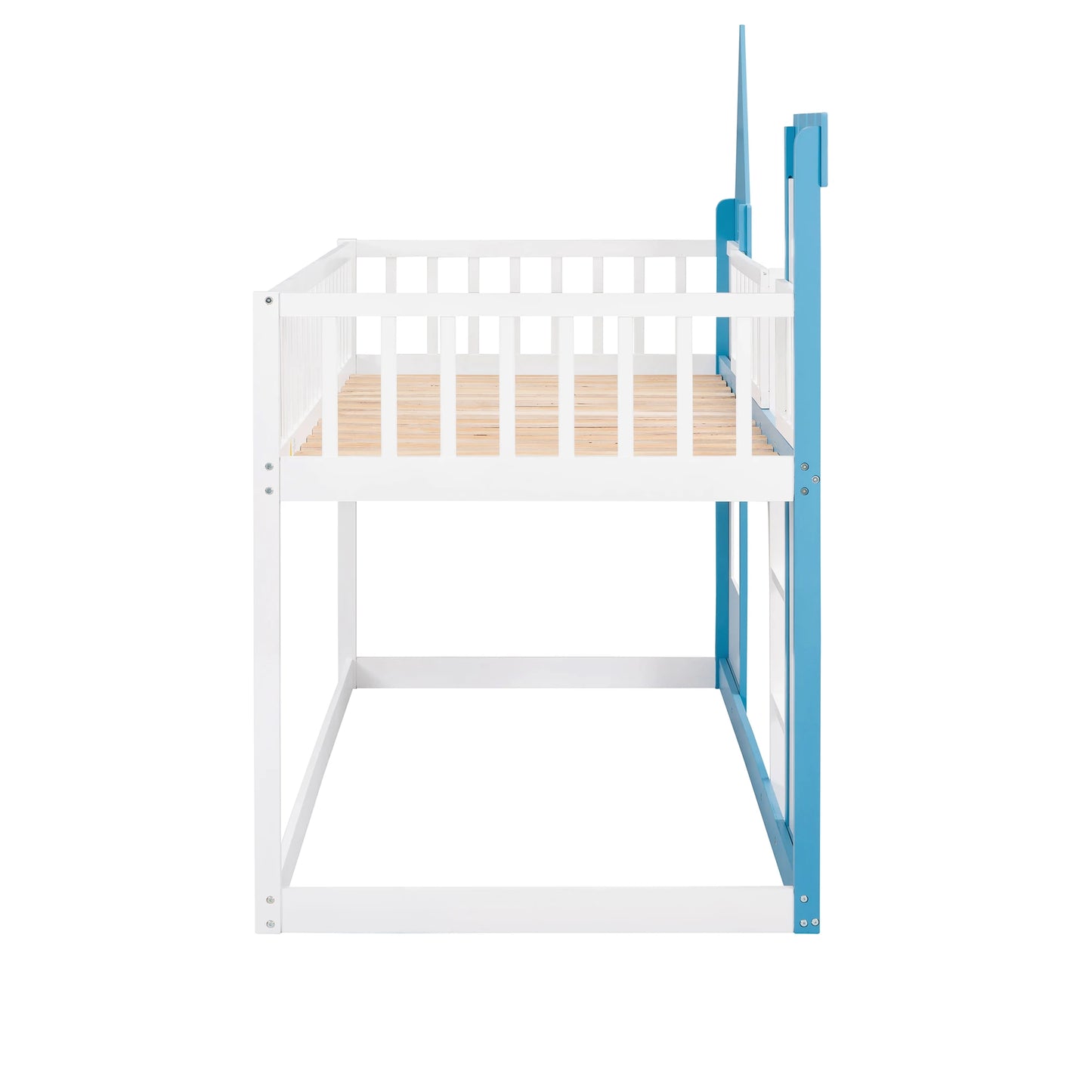 Twin Castle Bunk Bed with Ladder - Pink/Blue [US-W]