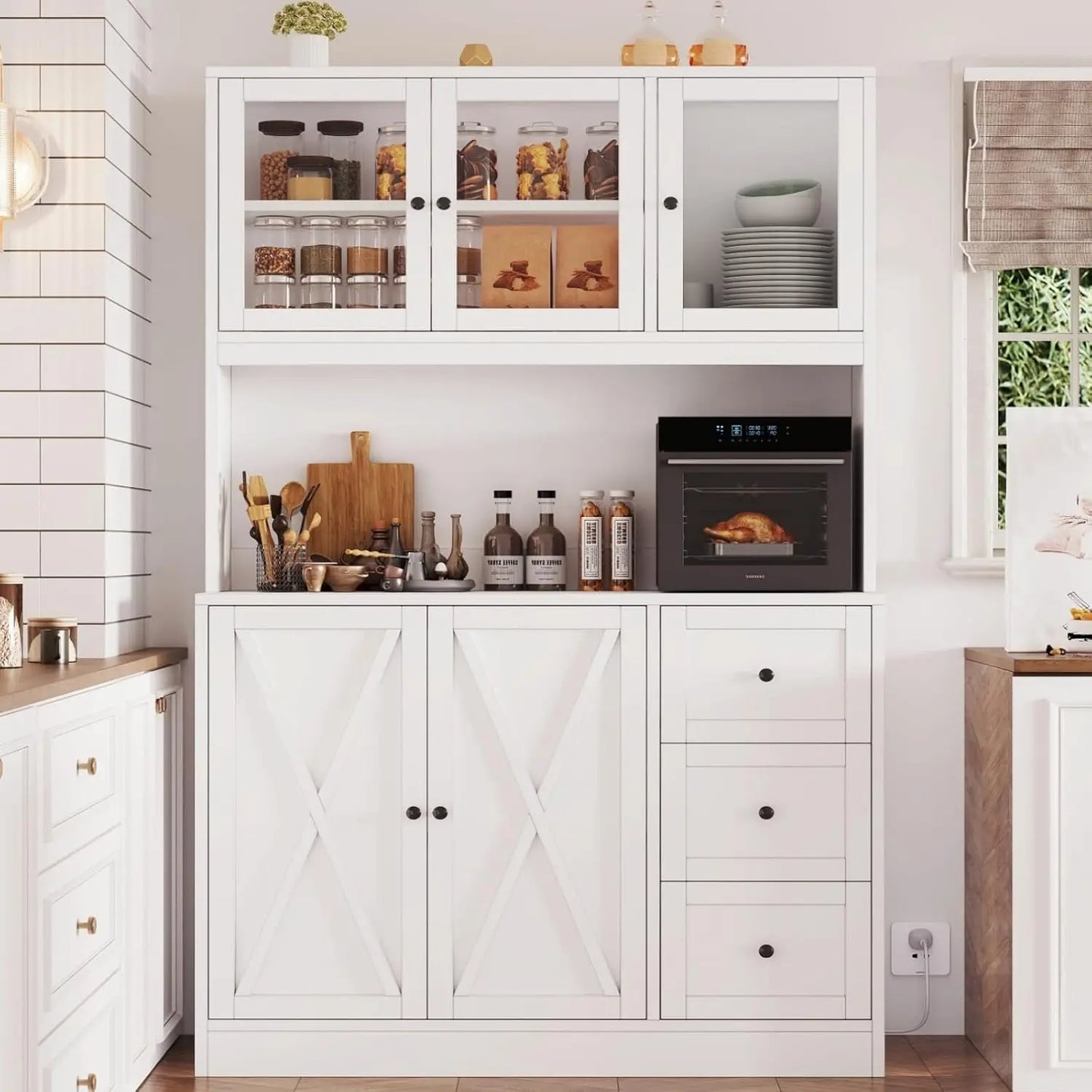 Farmhouse Style Kitchen Hutch