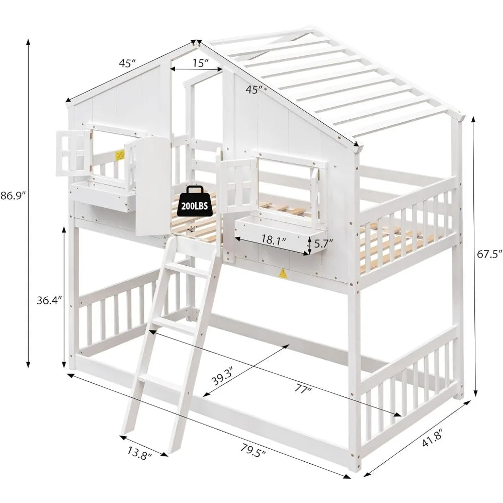 Twin Treehouse Bunk Bed