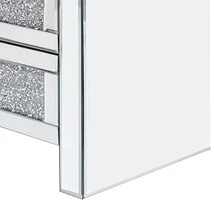 LED Crystal Mirrored Nightstand