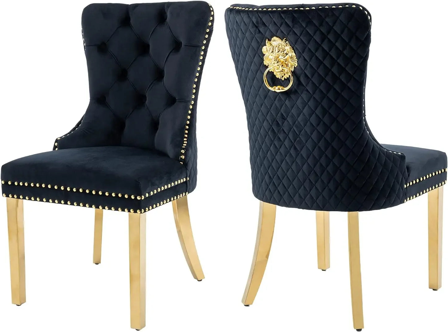 Tufted Velvet Dining Room Chairs Set of 2