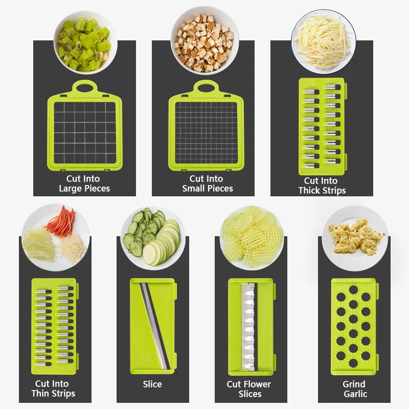 Multifunctional Vegetable Chopper Grater Slicer Dicer