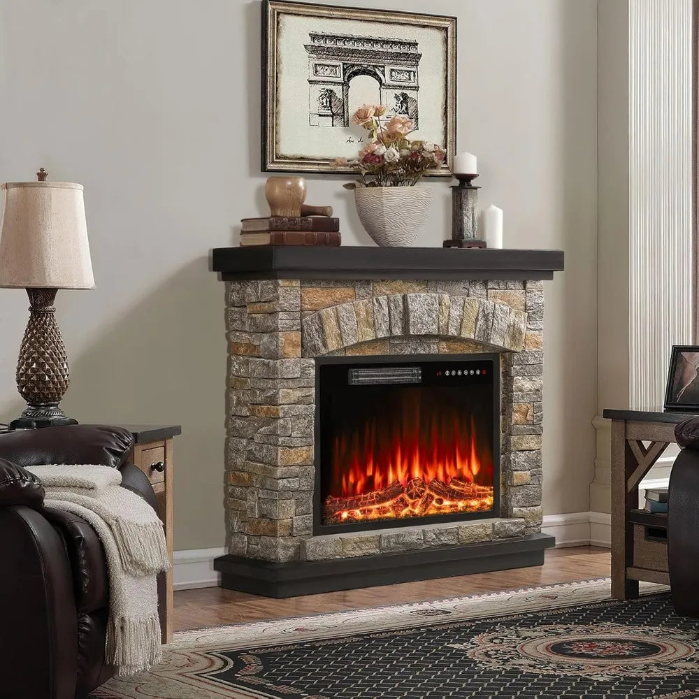 Electric Brick Fireplace