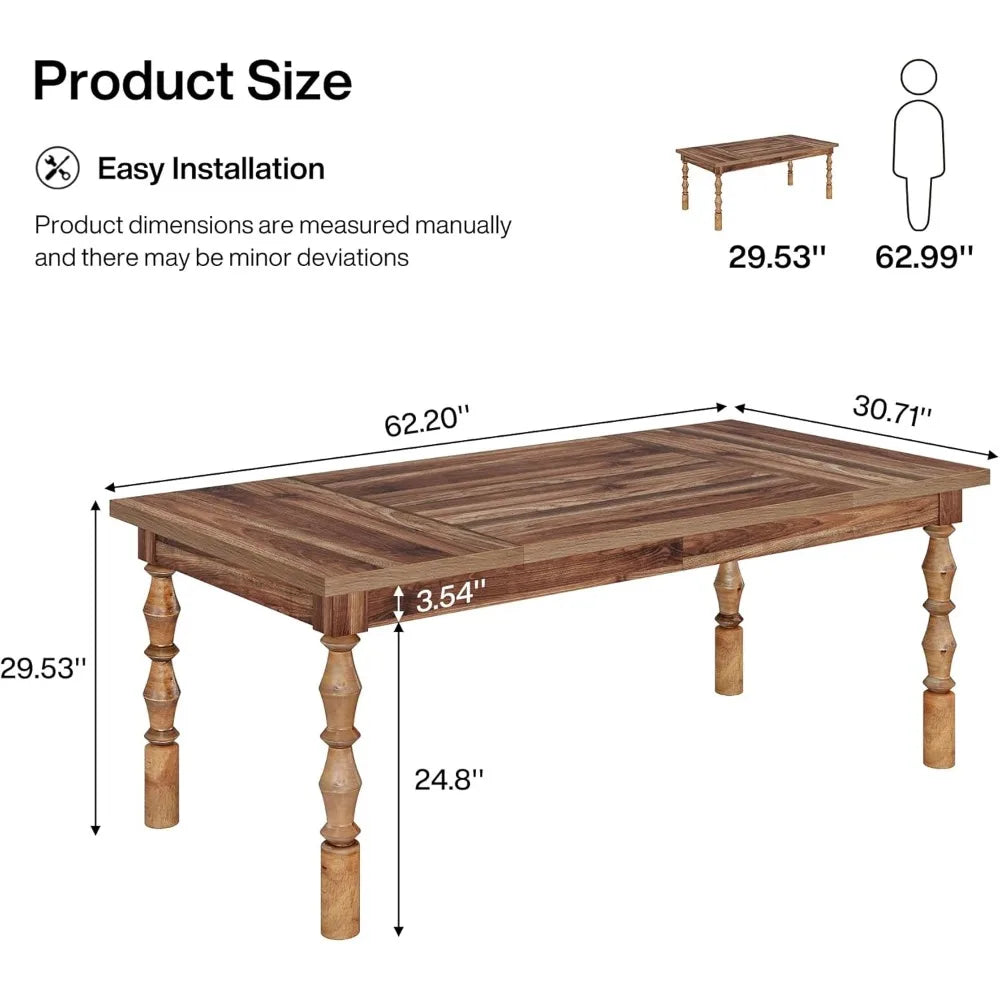 Rich Wood Dining Table