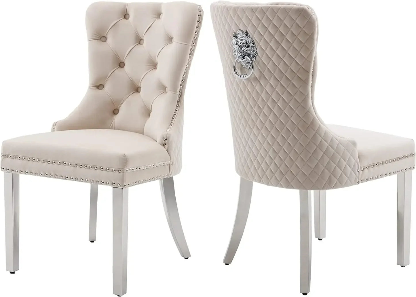 Tufted Velvet Dining Room Chairs Set of 2