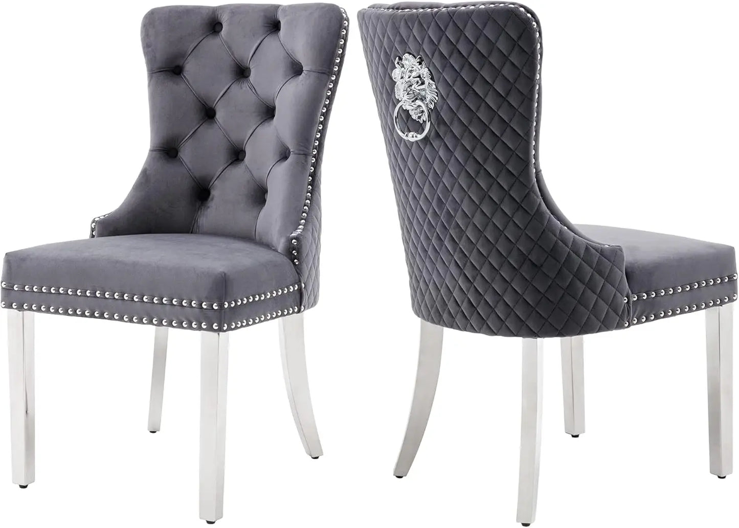 Tufted Velvet Dining Room Chairs Set of 2