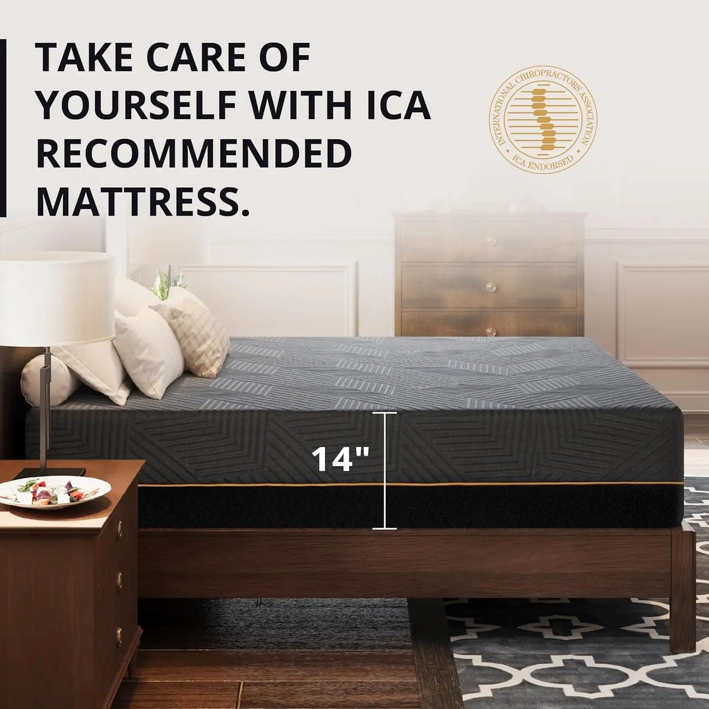 Firm Supportive 14 inch Queen Memory Foam Mattress