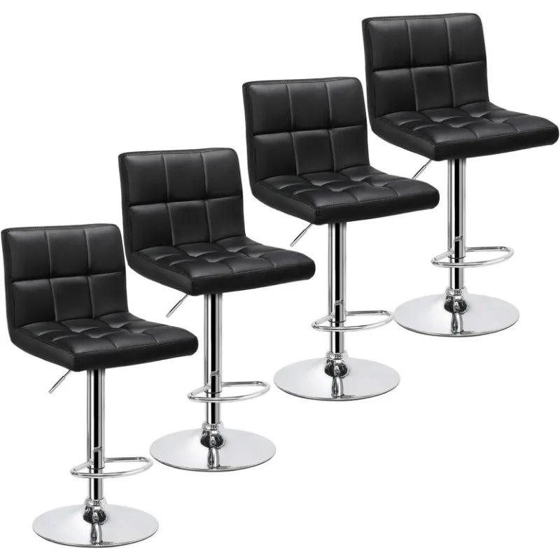 PU Leather Bar Stools Set of 4