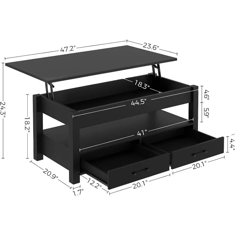 Black Lift Top Coffee Table