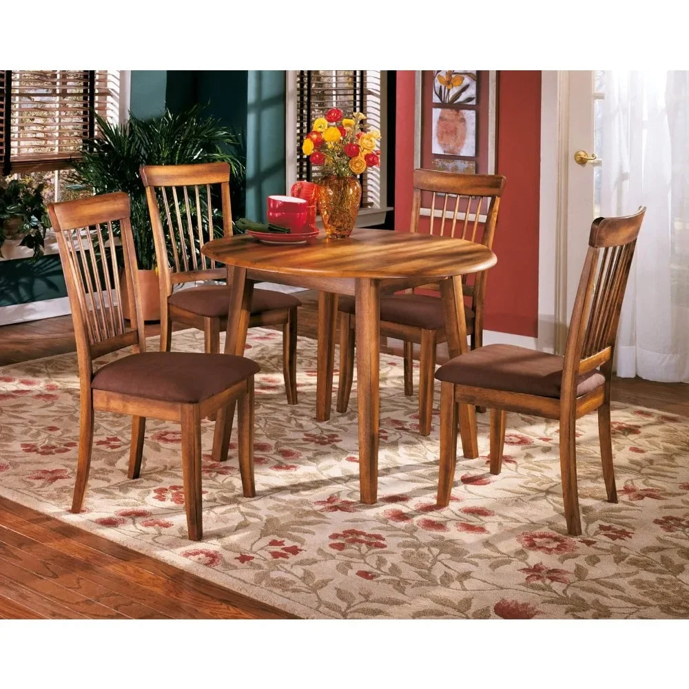 Rustic Walnut Dining Chairs with Cushions - 2pk  40909468991554