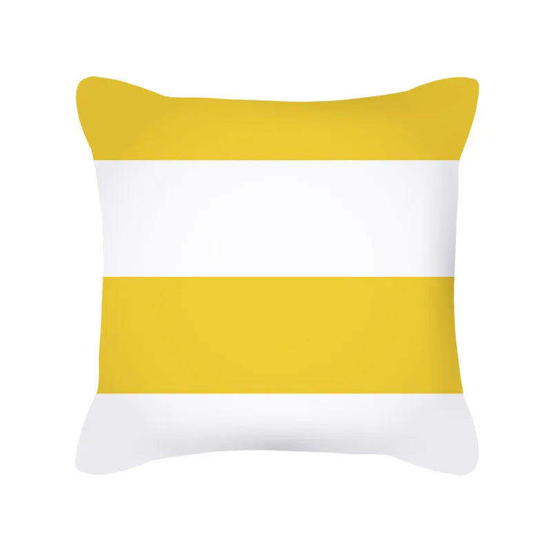 Yellow Geo Throw Pillow Cases