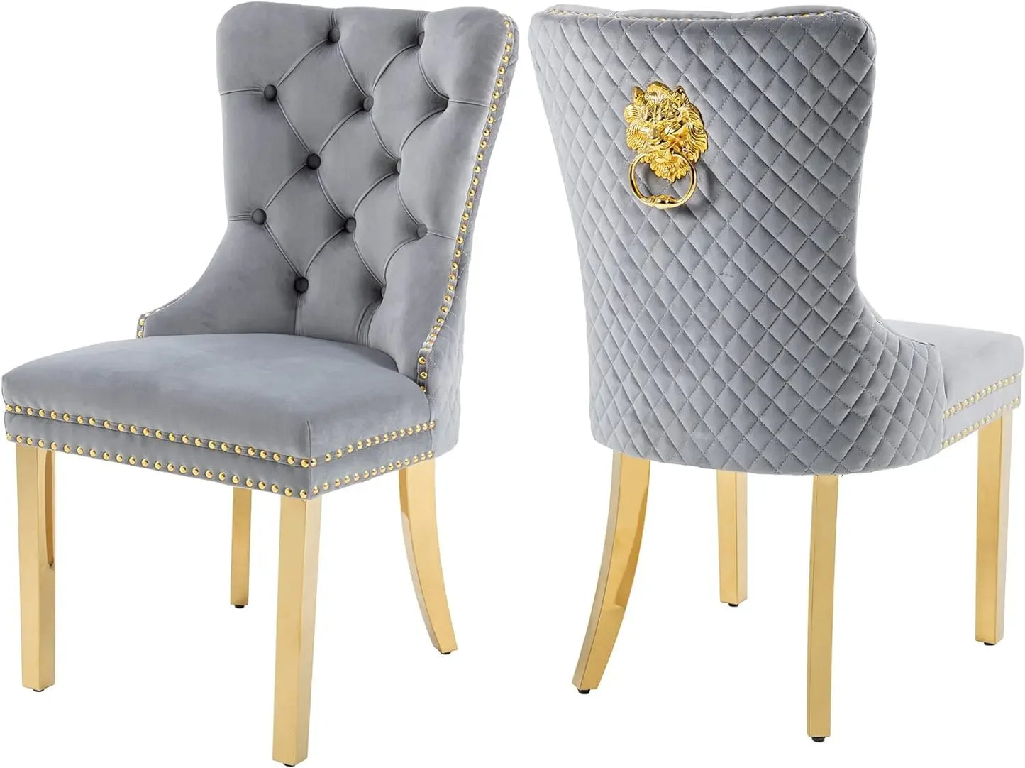 Tufted Velvet Dining Room Chairs Set of 2