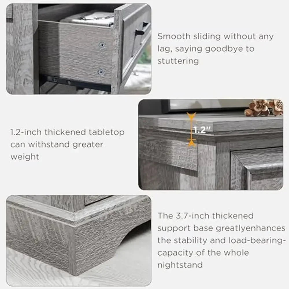 Rustic Grey 8 Drawer Dresser