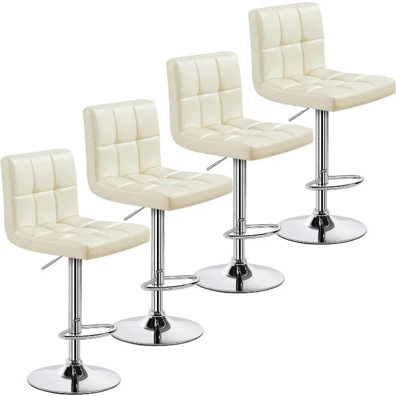 PU Leather Bar Stools Set of 4