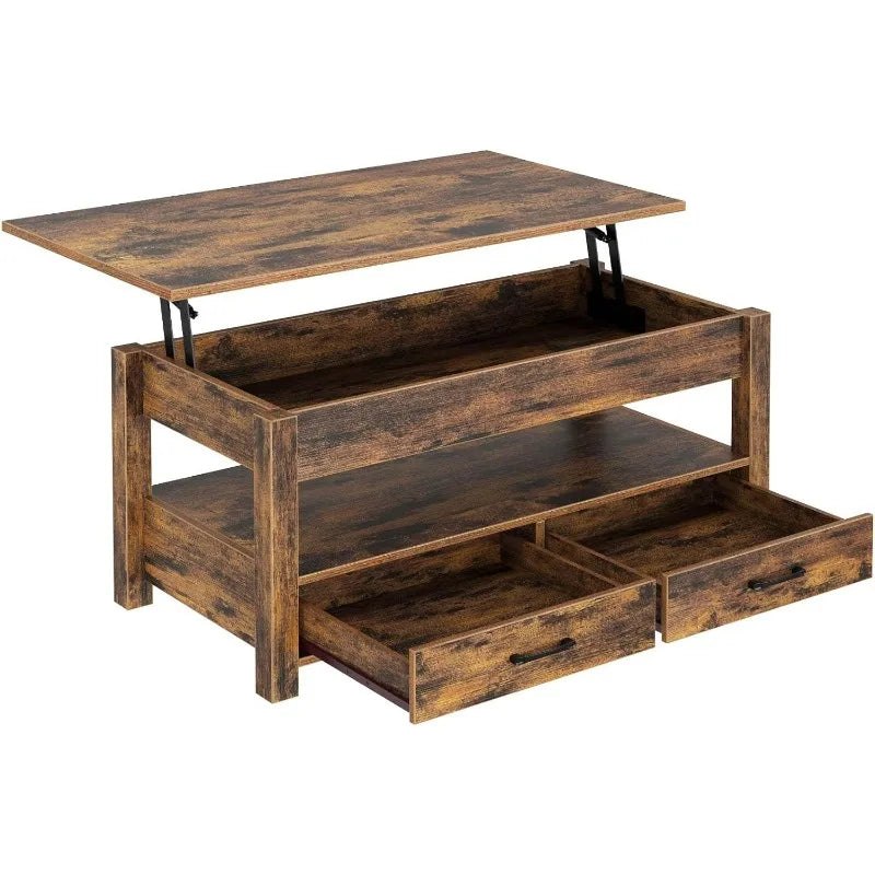 Rustic Brown Lift Top Coffee Table  41099140235330