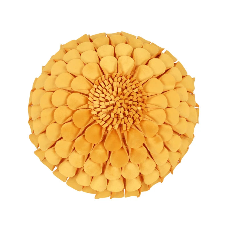 Gold Round Flower Pillow               40909762461762