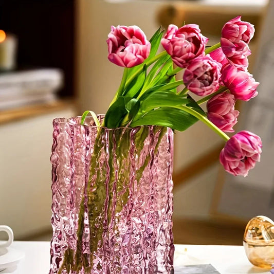 Pink Glacier Decorative Vase