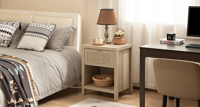 Rattan Nightstands Set of 2